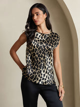 [Leopardo] SilkSilky-IT 19Momme Seta Womens T-Shirt 005