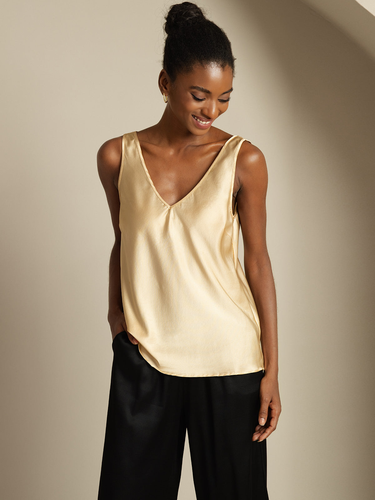 [Champagne] SilkSilky-IT 19Momme Seta Camisoles 006,