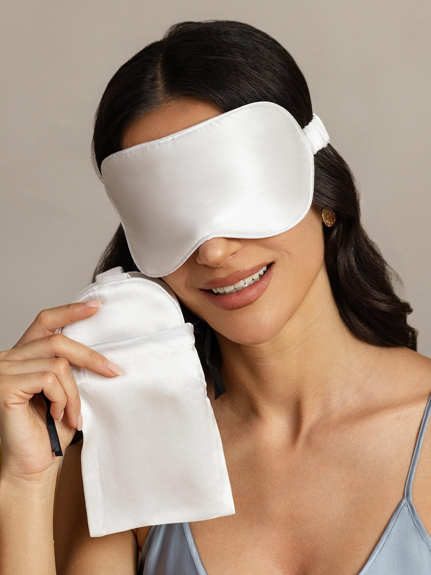 [Bianco] SilkSilky-IT Seta pura Eye Mask 004