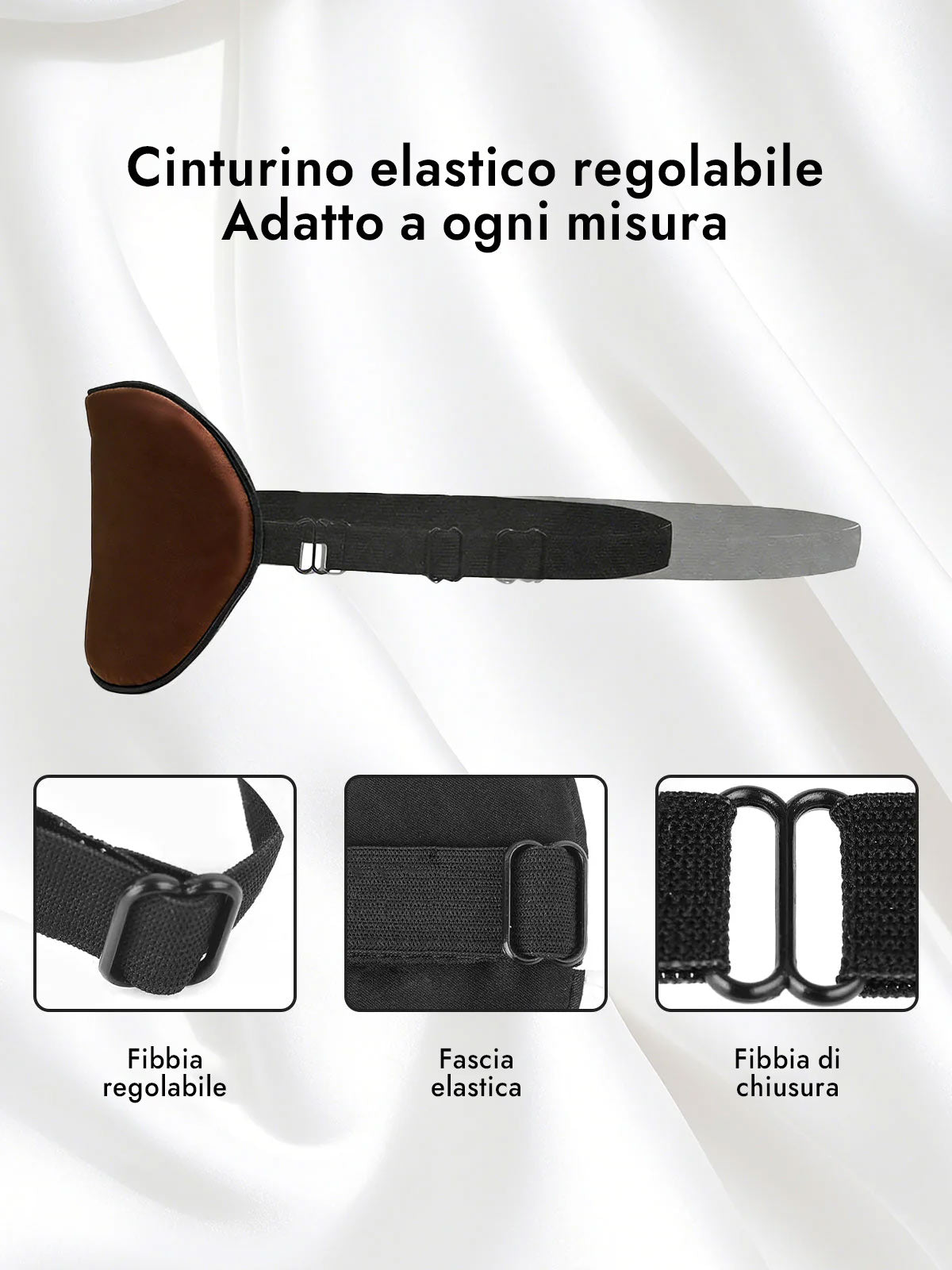 [Marrone] SilkSilky-IT Mascherina da Notte 004
