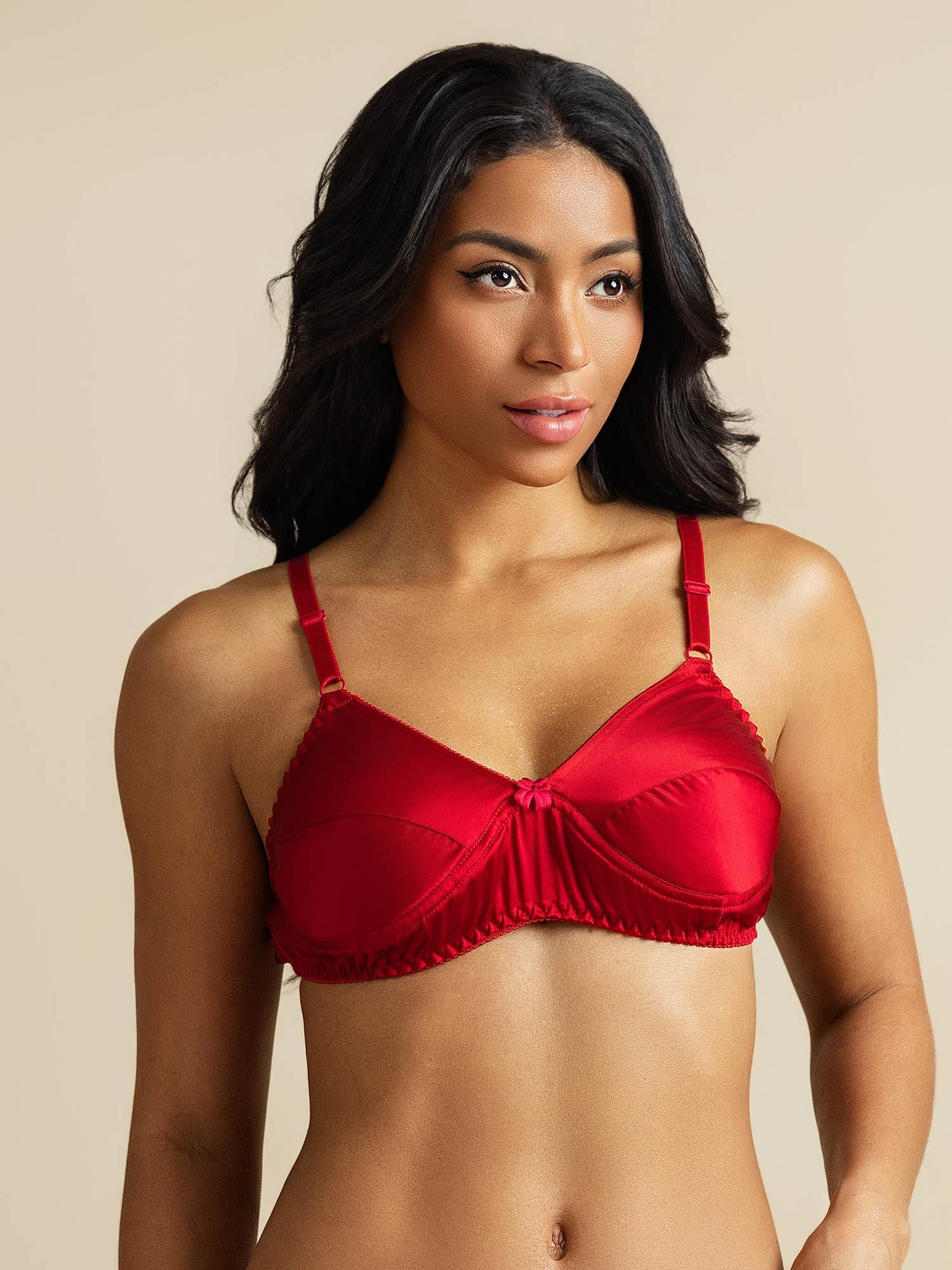 [Rosso] SilkSilky-IT Seta pura Bra 003,
