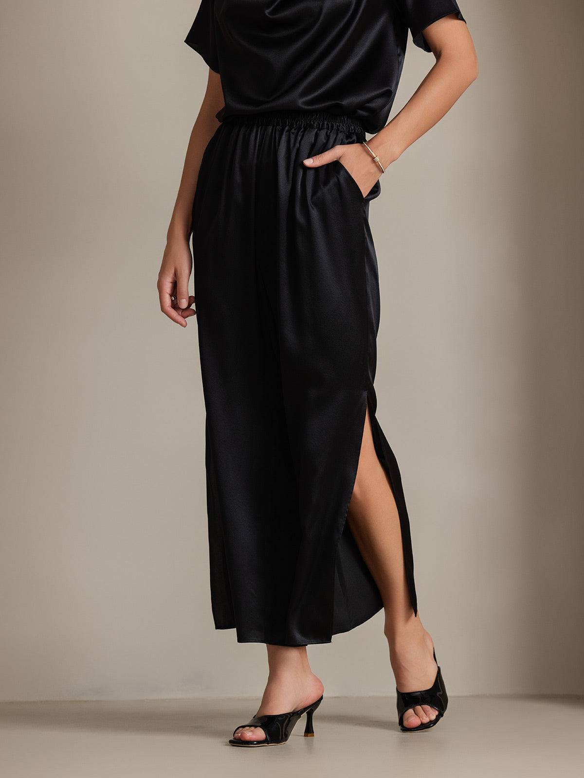 [Nero] SilkSilky-IT 19Momme Seta Womens Pants 003