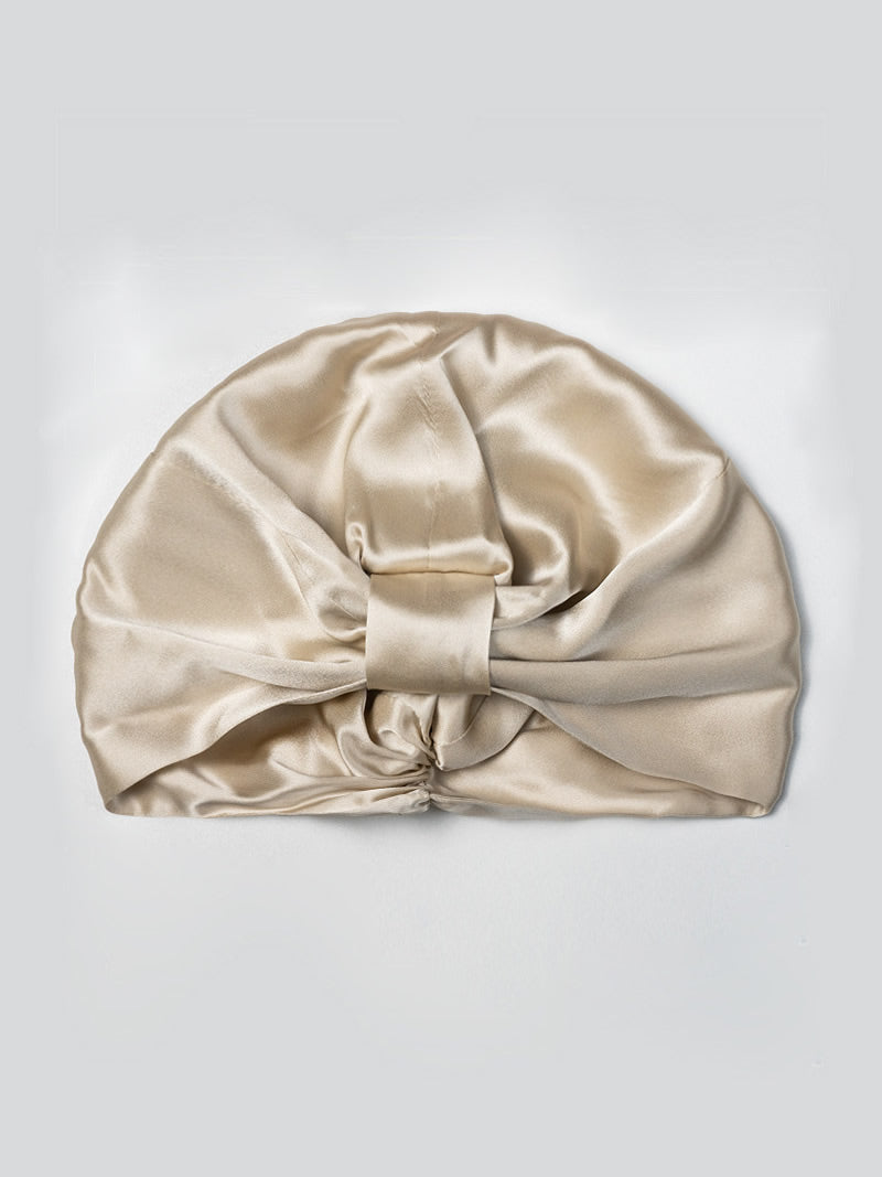 [Beige] SilkSilky-IT Seta pura Sleep Cap 005