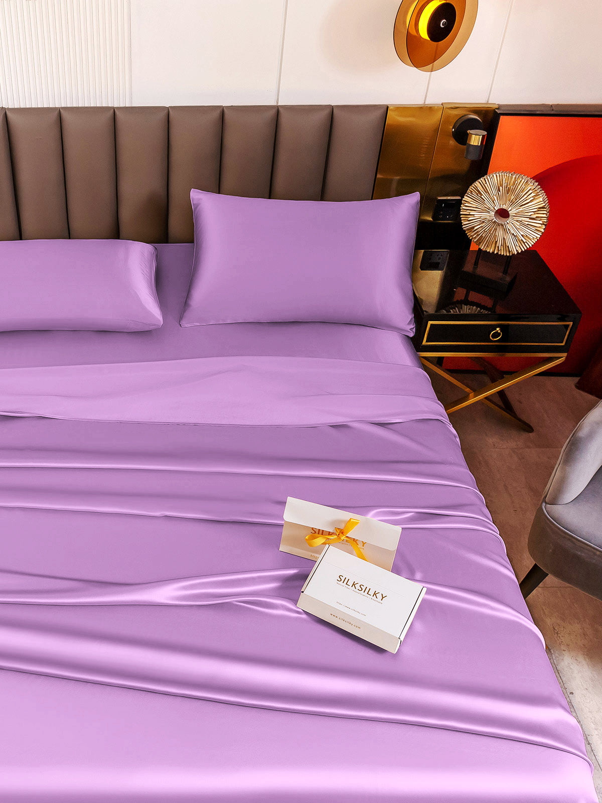[Lavanda] SilkSilky-IT 19Momme Seta pura Bedding Set 005