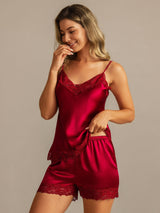 [Vino] SilkSilky-IT Sleeveless V Neck Set di Bretelle 003