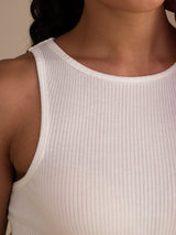 [Bianco] SilkSilky-IT Sleeveless Crew Neck Cami 005