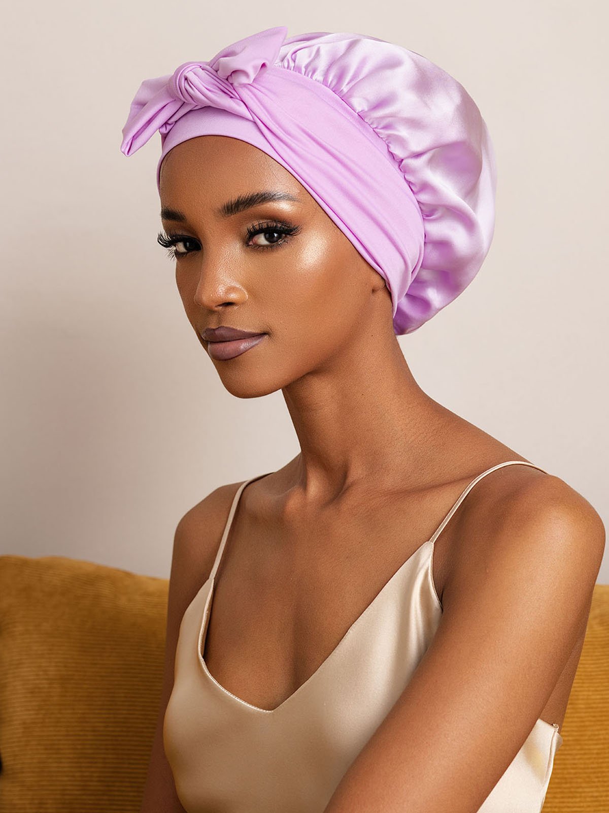 SilkSilky-IT Seta pura Sleep Cap Lavanda 004