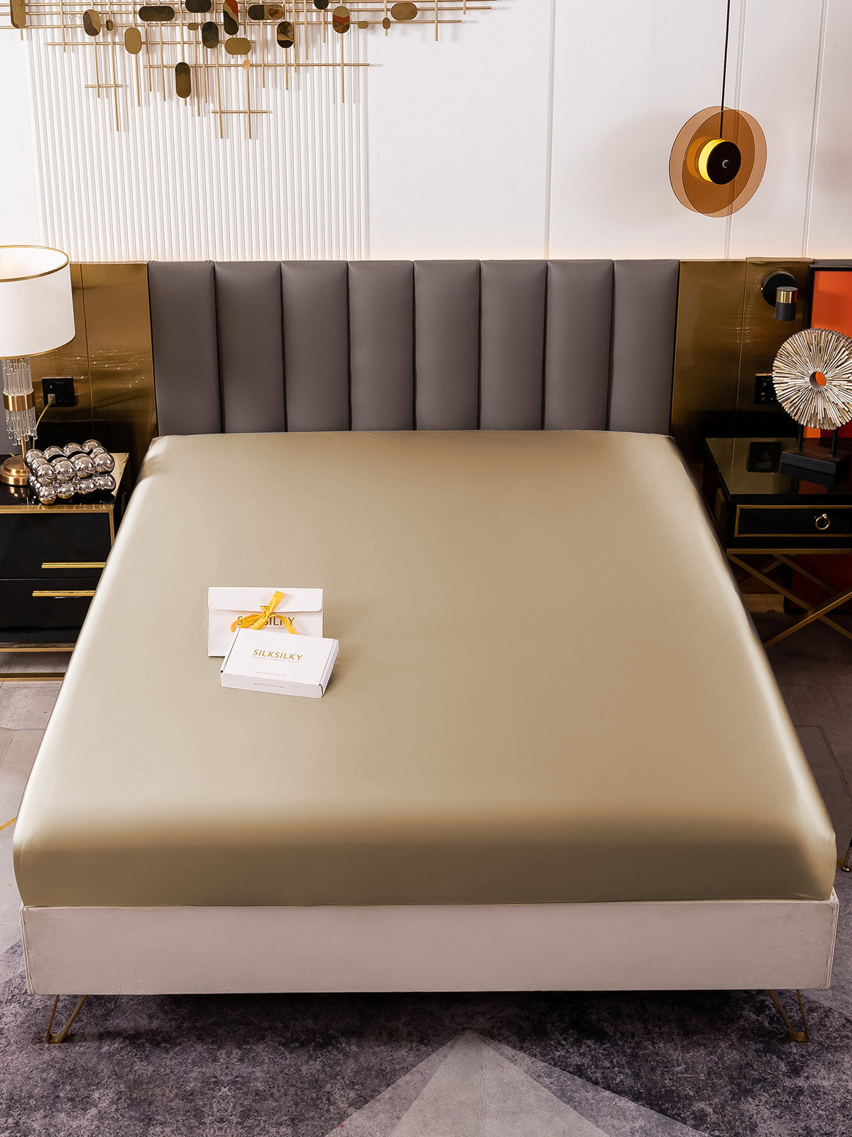 [Beige] SilkSilky-IT 19Momme Sheet 002