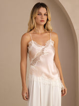 [Rosa] SilkSilky-IT Spaghetti Strap V Neck Cami 001