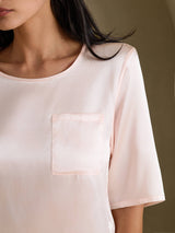 [Rosa] SilkSilky-IT Half Sleeve Magliette donna 004