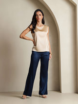 [Champagne] SilkSilky-IT Sleeveless Round Neck Cami 008