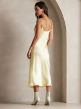 [Giallo Chiaro] SilkSilky-IT Sleeveless V Neck Camicia da notte 002