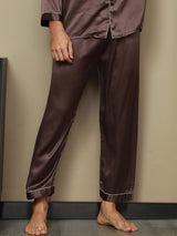 [Caffè] SilkSilky-IT Seta pura Mens Sleep Bottoms 003,