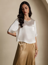 [Bianco] SilkSilky-IT Half Sleeve Magliette donna 006