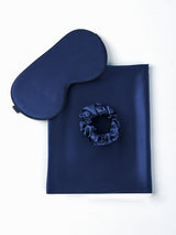 [Blu Scuro] SilkSilky-IT 19Momme Seta pura Pillowcase Set 001