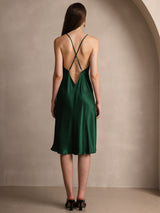 [Verde Scuro] SilkSilky-IT Sleeveless Vestiti da donna 002