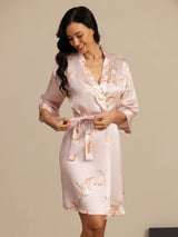 [Rosa] SilkSilky-IT 3/4 Sleeve Vestaglia da donna 003
