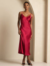 [Vino] SilkSilky-IT Sleeveless V Neck Vestiti da donna 001