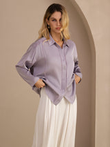 [Viola] SilkSilky-IT Long Sleeve Lapel Collar Camicette 001