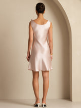 [Rosa] SilkSilky-IT Sleeveless Cowl Neck Vestiti da donna 002