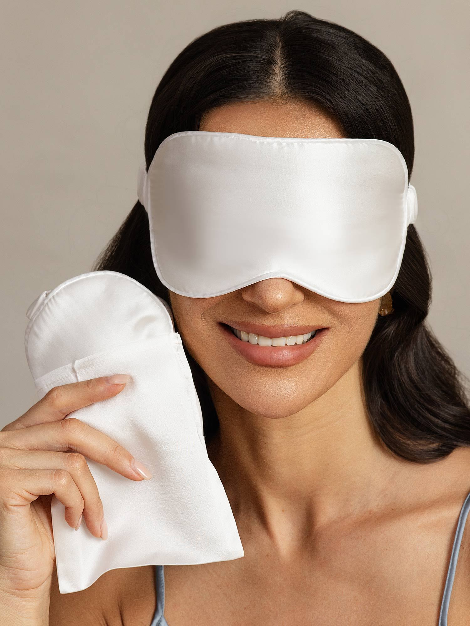 [Bianco] SilkSilky-IT Seta pura Eye Mask 001