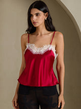 [Vino] SilkSilky-IT Spaghetti Strap V Neck Cami 001