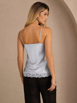 [Blu Grigiastro] SilkSilky-IT V Neck Cami 002