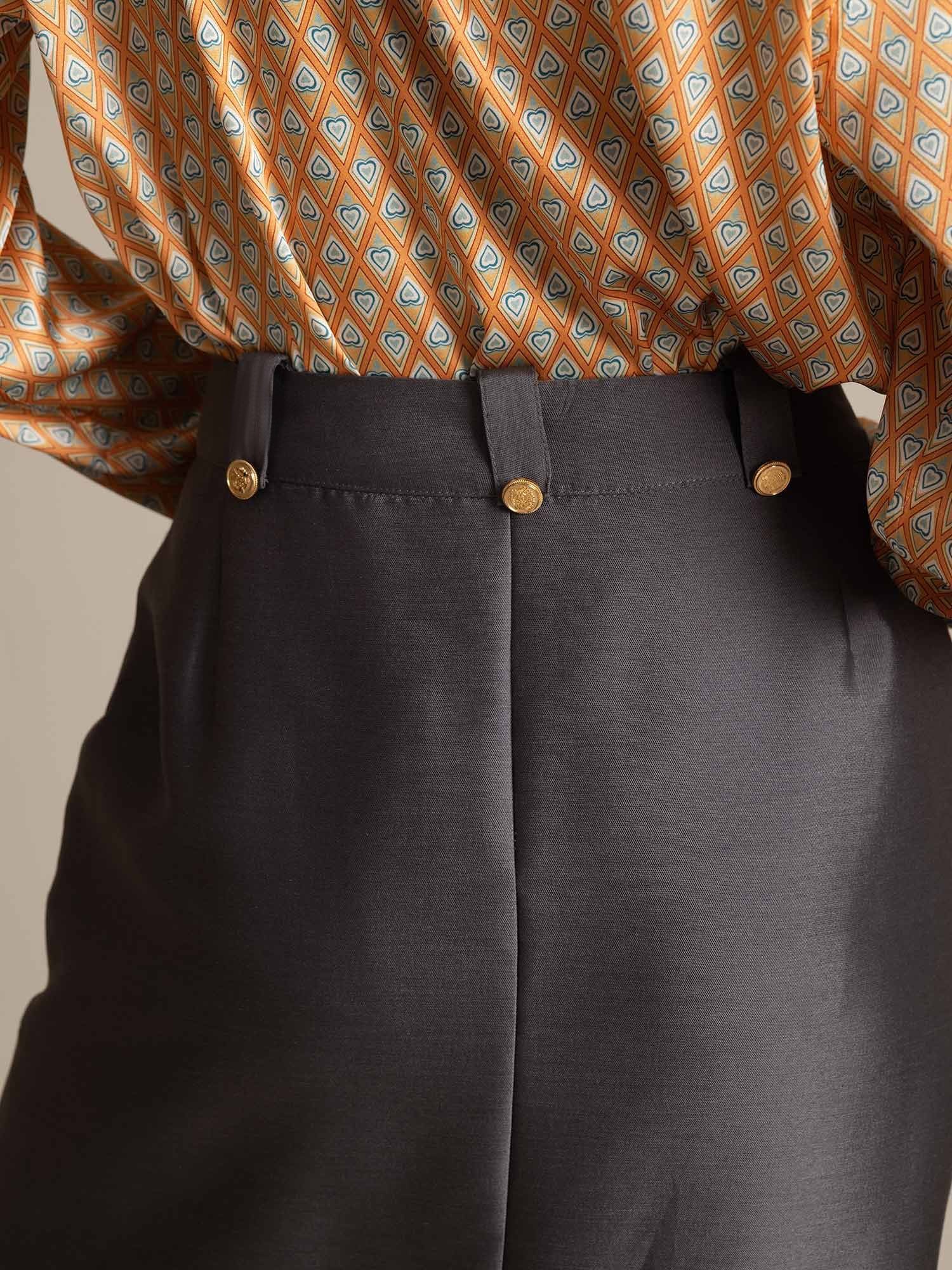 [Grigio] SilkSilky-IT 32Momme Seta Skirt 005,