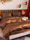 SilkSilky IT 19Momme Seta pura Bedding Set Caffè 003