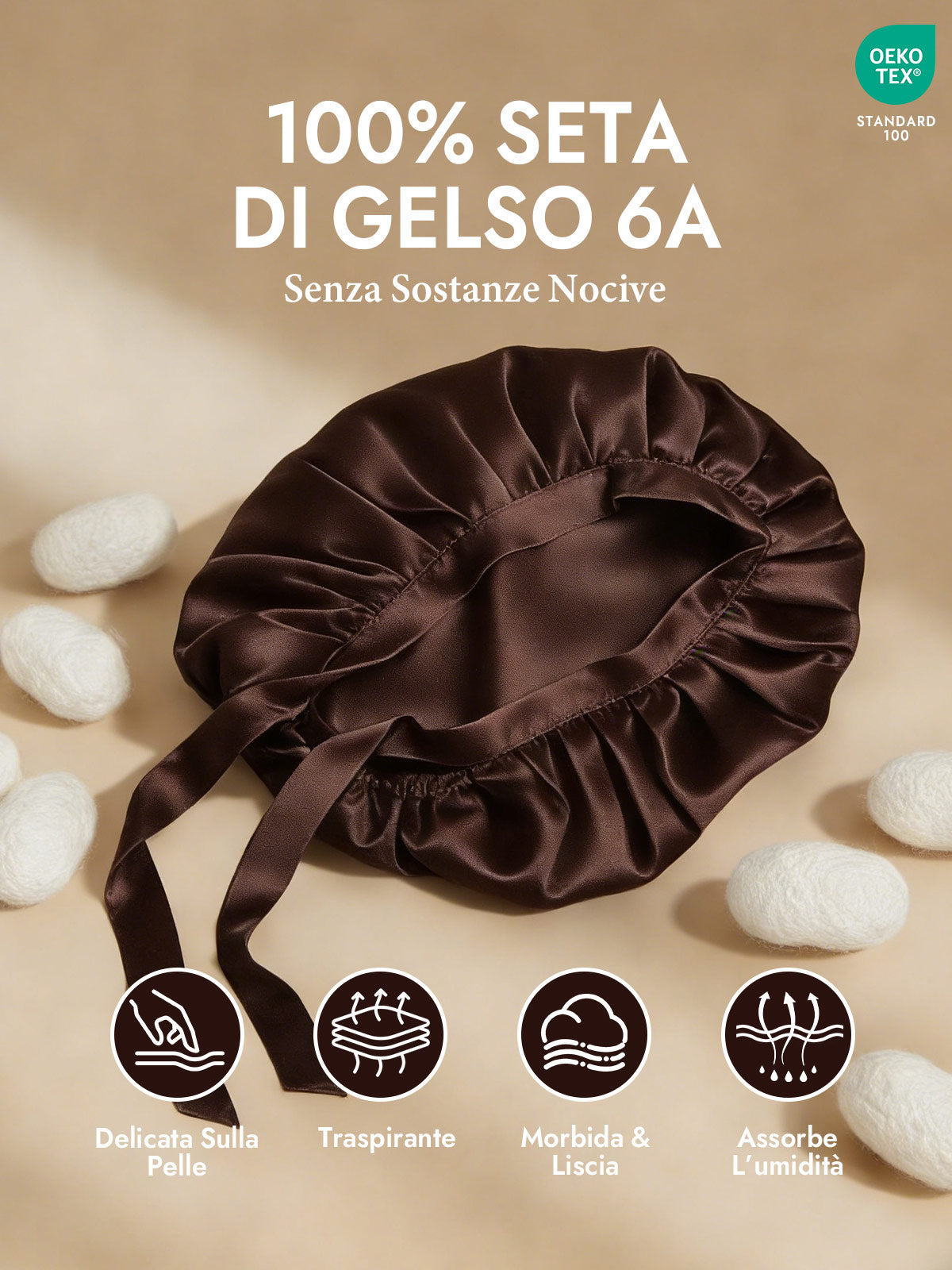 [Caffè] SilkSilky-IT Cuffia di seta 002