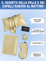 [Menta Verde] SilkSilky-IT 19Momme Seta pura Pillowcase Set 002