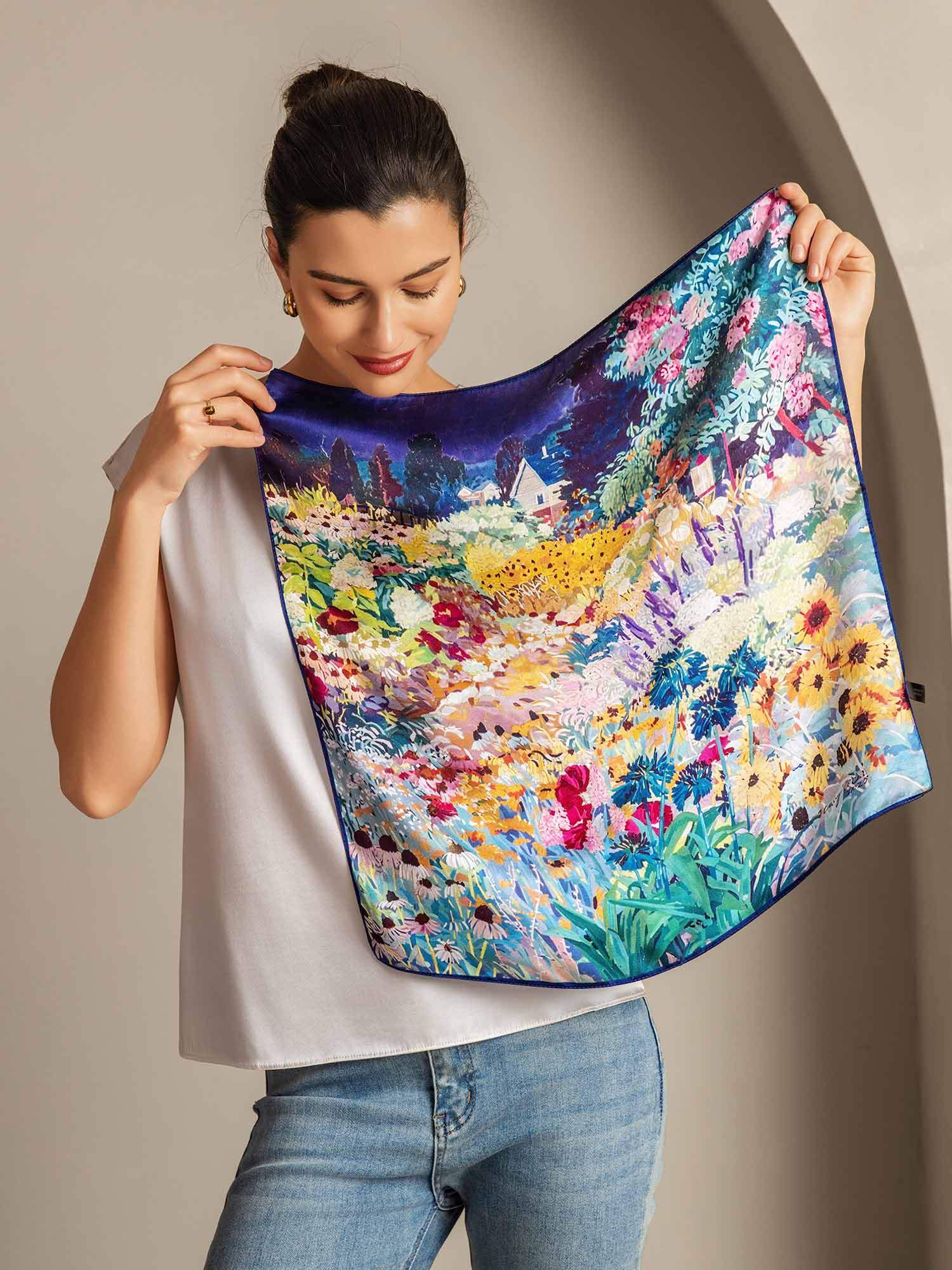 [P093] SilkSilky-IT Seta pura Scarf 004