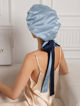 [Blu Scuro] SilkSilky-IT Cuffia di seta 006