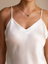 [Bianco] SilkSilky-IT Sleeveless V Neck Cami 003