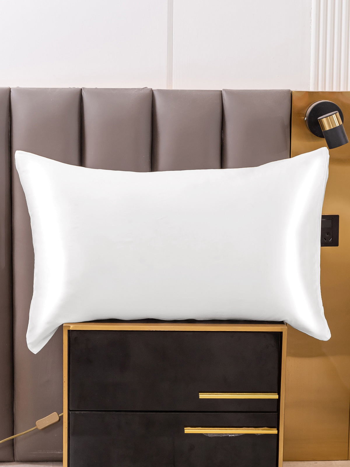 SilkSilky IT 30Momme Seta pura Pillowcase Bianco 001