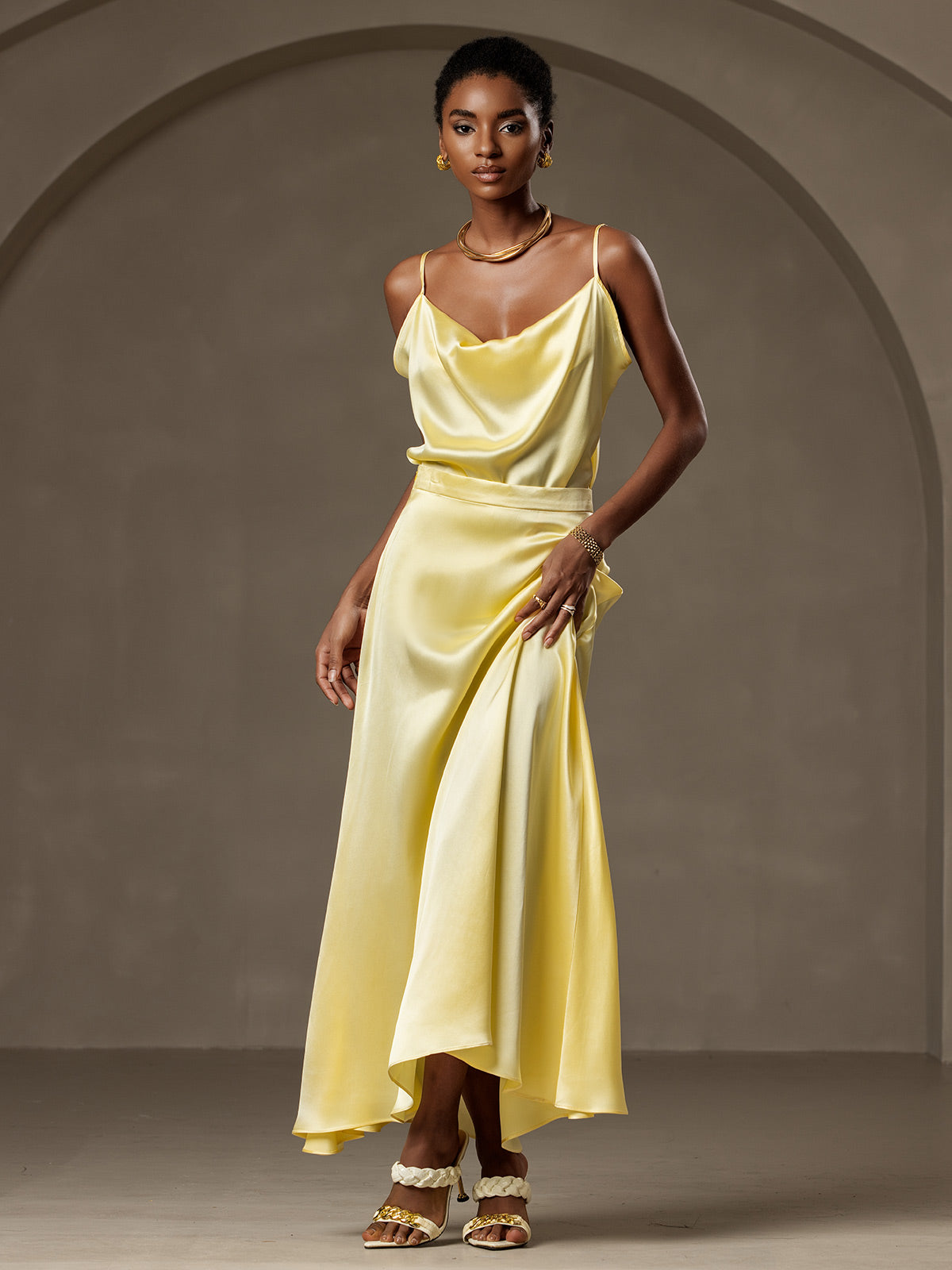 [Giallo Chiaro] SilkSilky-IT 19Momme Seta Skirt 005