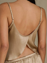 [Oro Champagne] SilkSilky-IT Spaghetti Strap Set di Bretelle 005