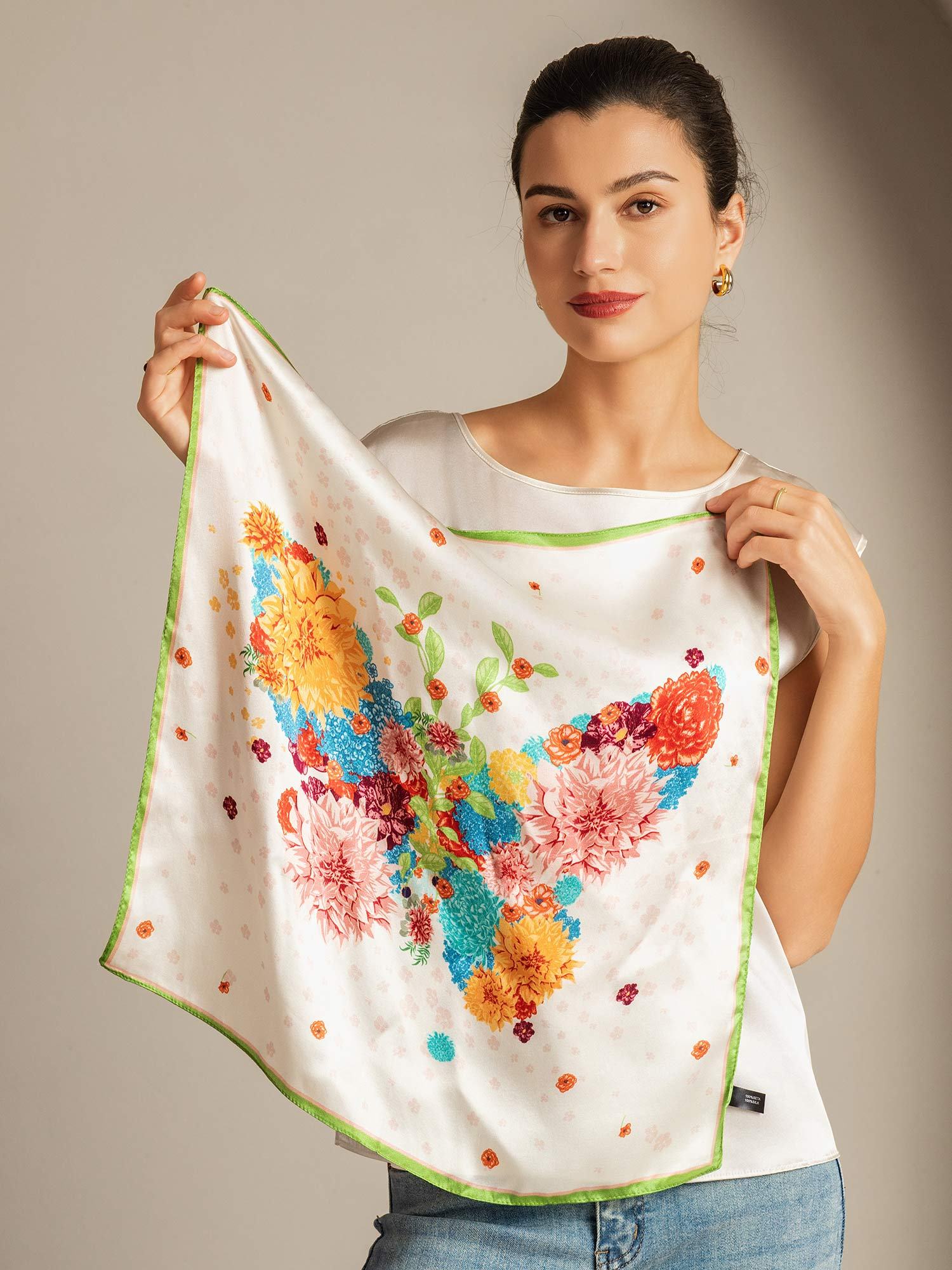 [P091] SilkSilky-IT Seta pura Scarf 002