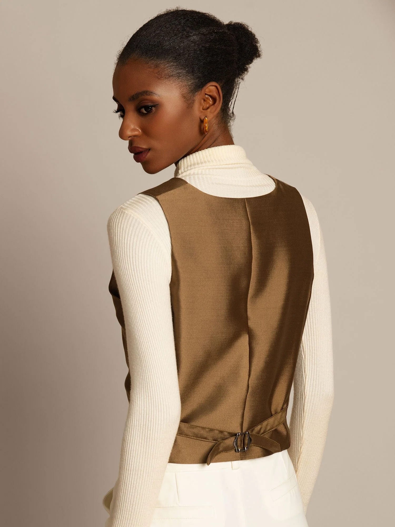 [Bronzo] SilkSilky-IT 32Momme Seta Womens Vest 003,