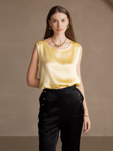 [Giallo Chiaro] SilkSilky-IT Sleeveless Round Neck Cami 004