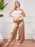 SilkSilky IT Seta pura Plus Size Womens Pants Champagne 001