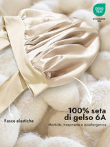 [Beige] SilkSilky-IT Cuffia di seta 002
