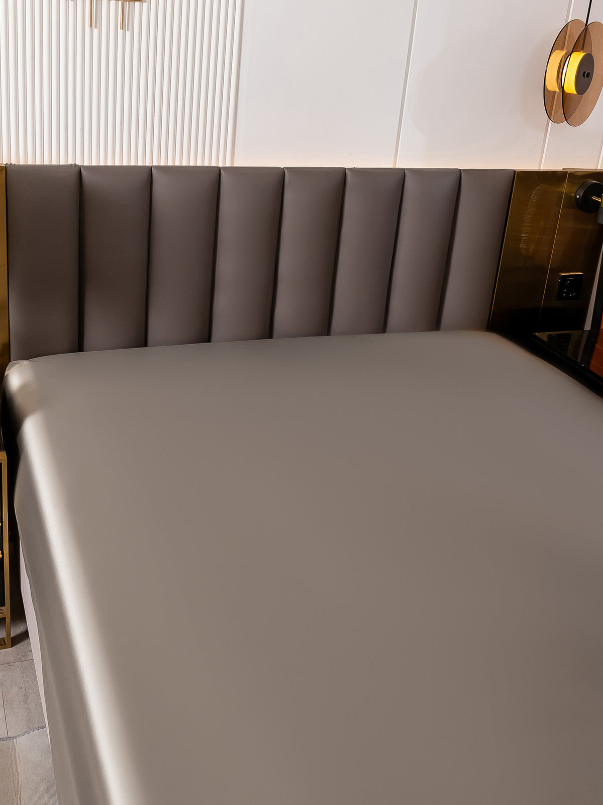 [Grigio] SilkSilky-IT 19Momme Seta pura Sheet 006