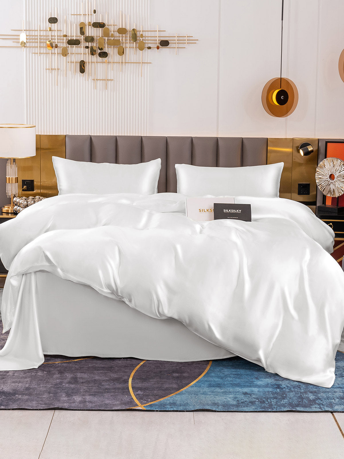 [Bianco] SilkSilky-IT 19Momme Seta pura Bedding Set 002
