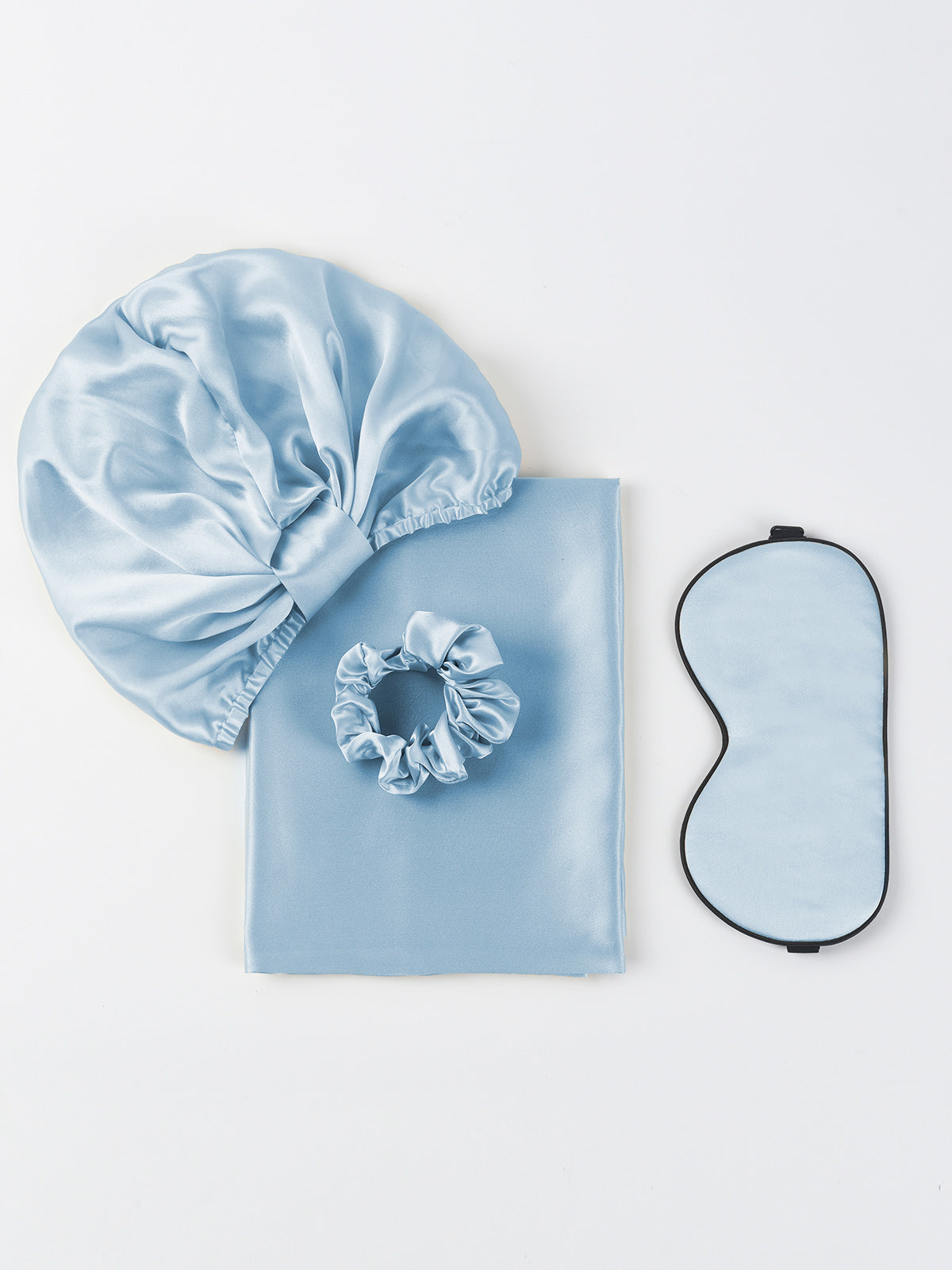 SilkSilky IT 19Momme Seta pura Pillowcase Set Azzurro 003