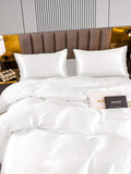 SilkSilky IT 22Momme Seta pura Bedding Set Bianco 005