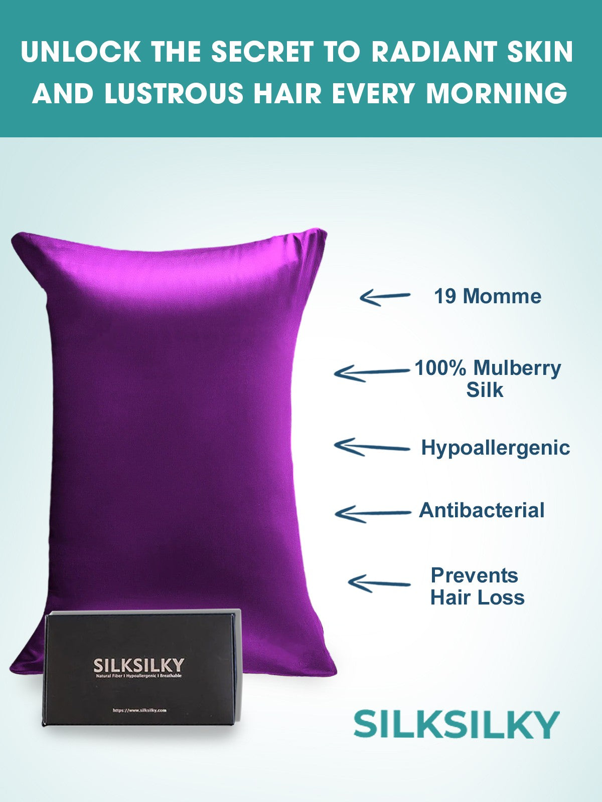 [Viola] SilkSilky-IT 19Momme Seta pura Pillowcase 003