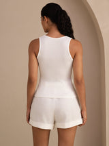 [Bianco] SilkSilky-IT Sleeveless Deep V Neck Cami 002