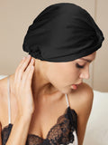 SilkSilky IT Seta pura Sleep Cap Nero 002