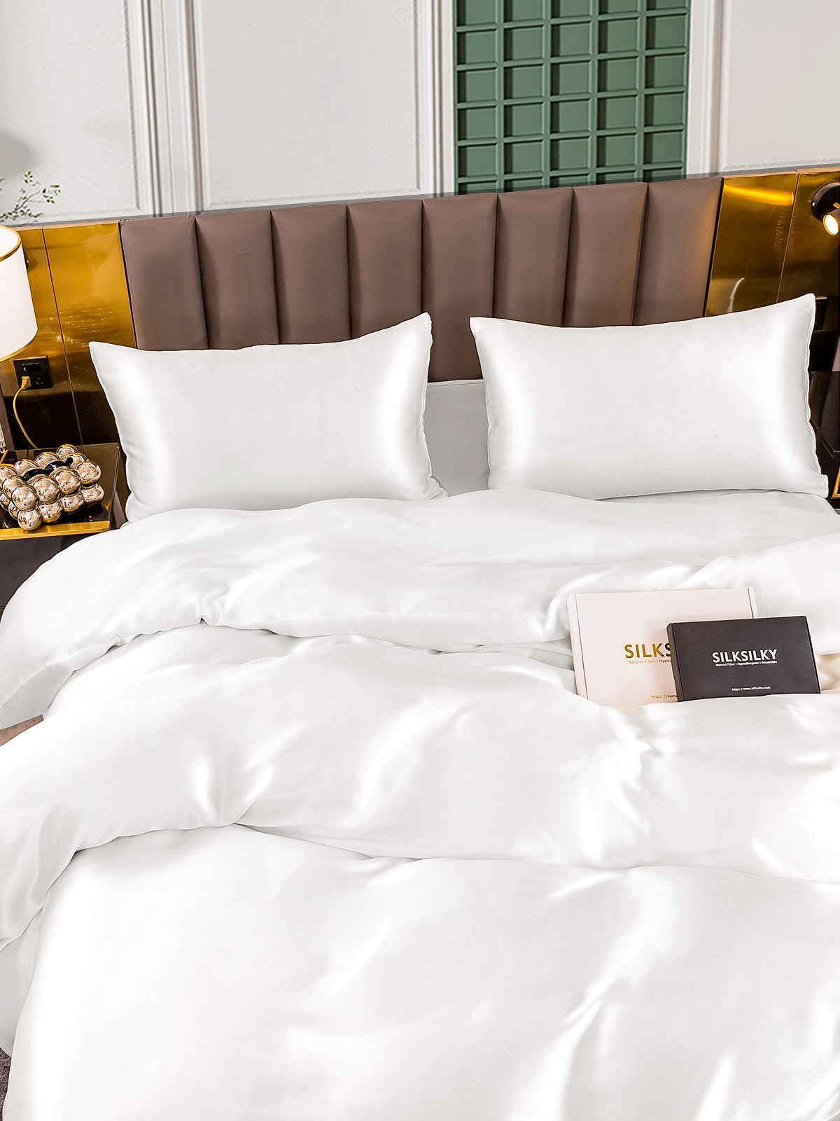 [Bianco] SilkSilky-IT 25Momme Seta pura Bedding Set 004